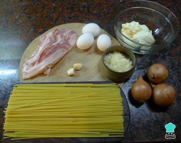 Recette Spaghetti carbonara - Étape 1