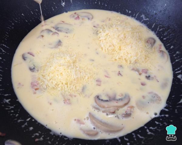 Recette des Spaghetti carbonara aux champignons - Étape 6