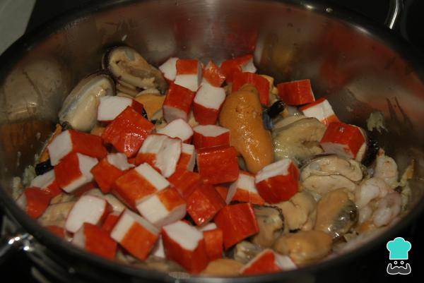 Recette de Nouilles aux fruits de mer et sauce soja - Étape 5