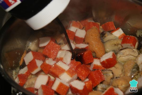 Recette de Nouilles aux fruits de mer et sauce soja - Étape 6