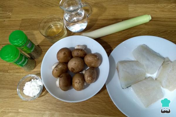 Recette Cabillaud aux champignons - Étape 1