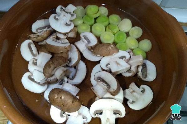 Recette de Morue aux champignons - Étape 2