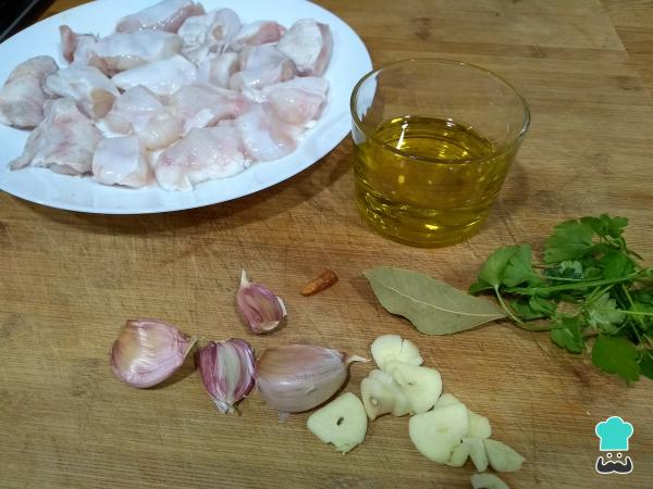 Recette des Cocochas de morue au pil pil - Étape 1