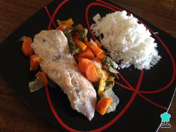 Recette de Reineta au four avec légumes - Étape 3