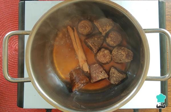 Recette de porcs Piloncillo - Étape 1