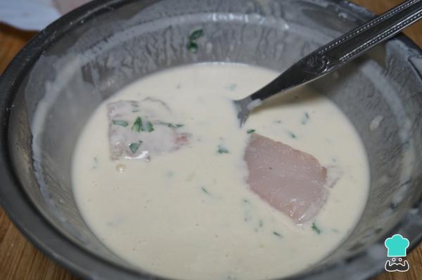 Recette de Pavías au Colin - Étape 3
