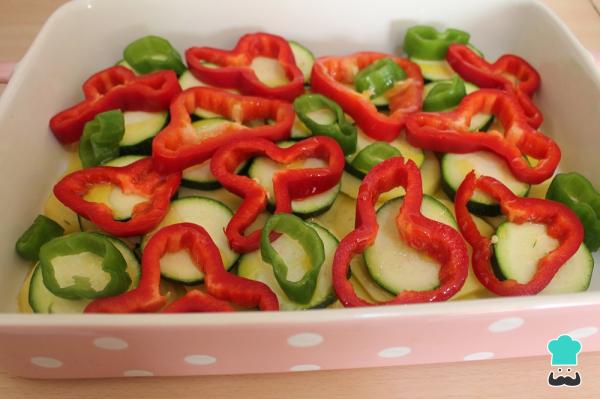 Recette de bar au four aux légumes - Étape 3