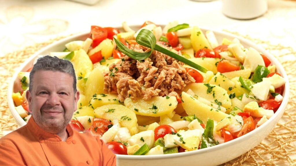 Alberto Chicote, chef : « La salade campagnarde s'améliore avec cette vinaigrette de vinaigre, ail, sel, paprika doux et huile dans cet ordre »