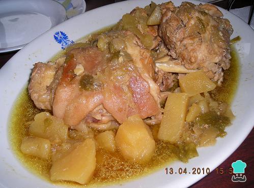 Recette de Jarrets et longe de porc aux pommes de terre