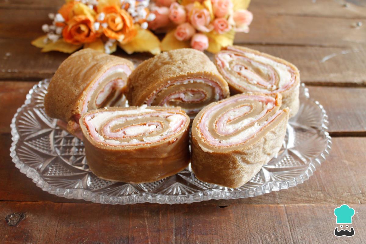 Recette de Pionono au jambon et au fromage