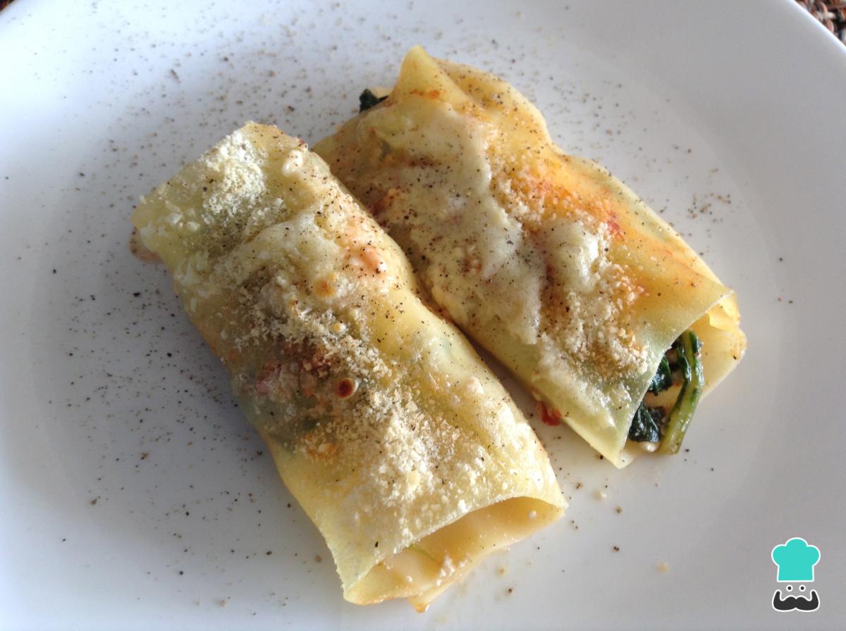 Recette de cannellonis aux épinards et à la ricotta