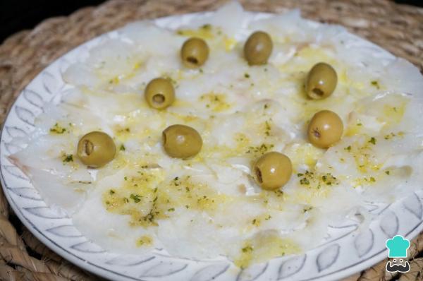 Recette de carpaccio de morue