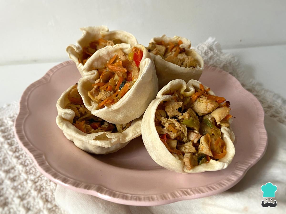 Recette de paniers de légumes et de poulet