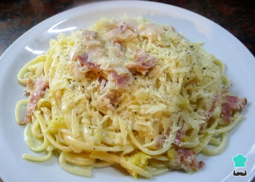 la recette Spaghettis carbonara