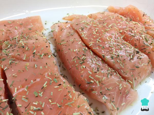 Recette de saumon au four sans huile - Étape 1