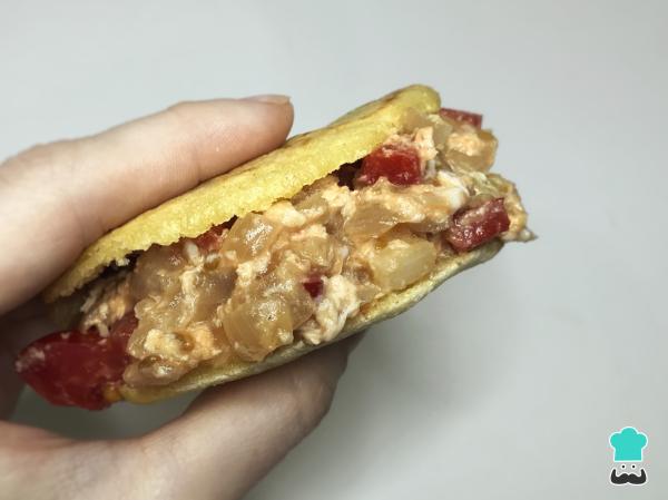 Recette Arepa perico - Étape 3