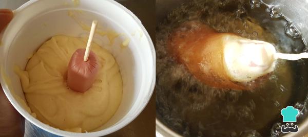 Recette de banderilles à la farine de crêpes - Étape 4