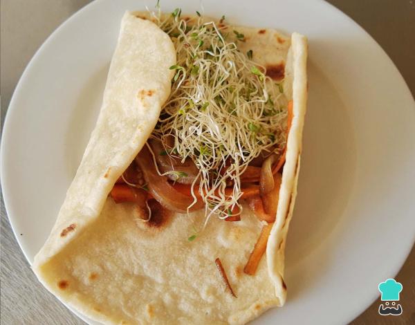 Recette de Rouleaux de Printemps avec Tortilla de Farine - Étape 3