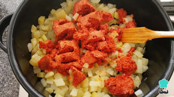 Recette de Sopes de Pommes de Terre au Chorizo - Étape 3