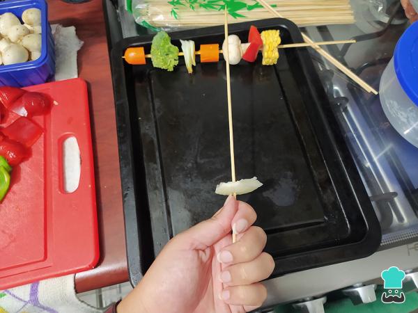 Recette d'Anticuchos végétariens - Étape 2