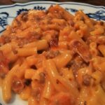 Recette de pâtes à la viande hachée et à la crème