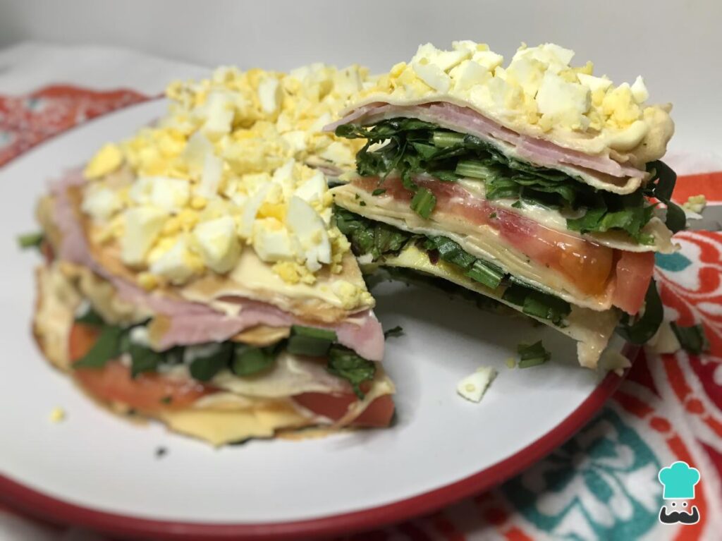 Recette de tour de crêpes salées
