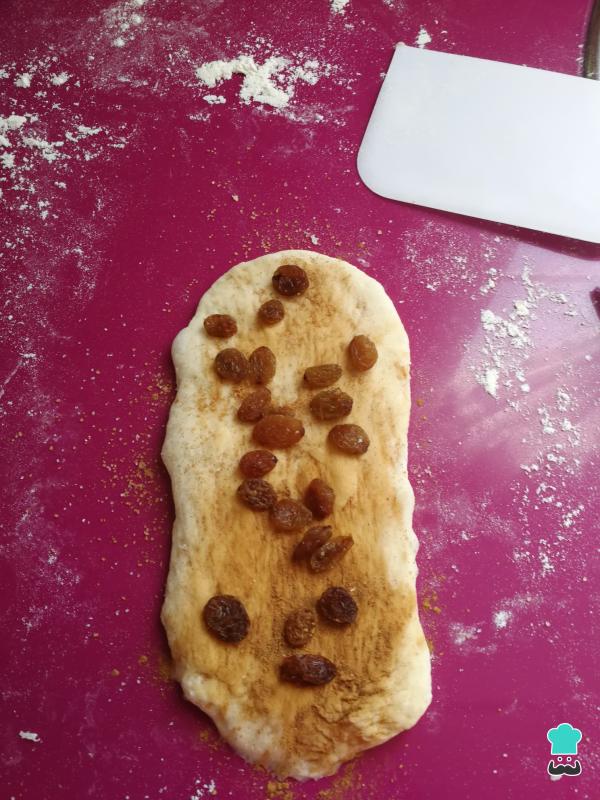 Recette de petits pains à la cannelle et aux raisins - Étape 3