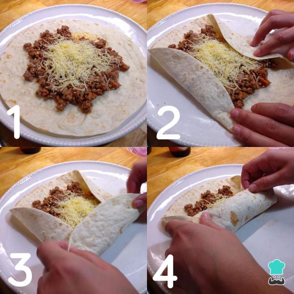 Recette de burritos à la viande et au fromage - Étape 6