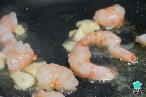 Recette de toasts à l'anguille et aux crevettes - Étape 3