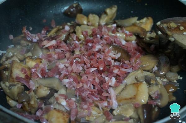 Recette Champignons au jambon - Étape 5