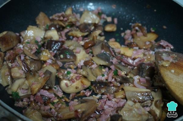 Recette Champignons au jambon - Étape 6