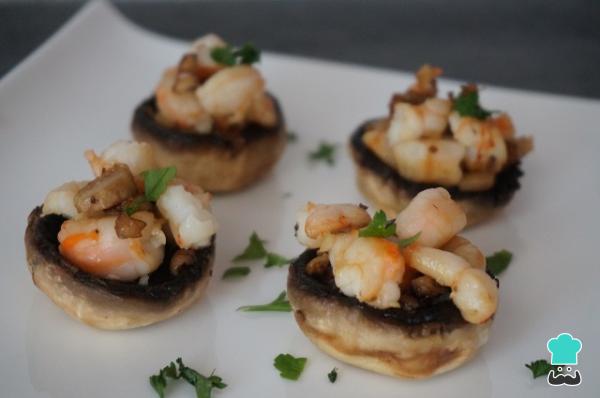 Recette de Champignons farcis aux crevettes