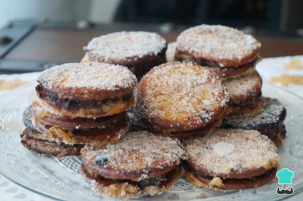 Recette de biscuits frits fourrés au chocolat