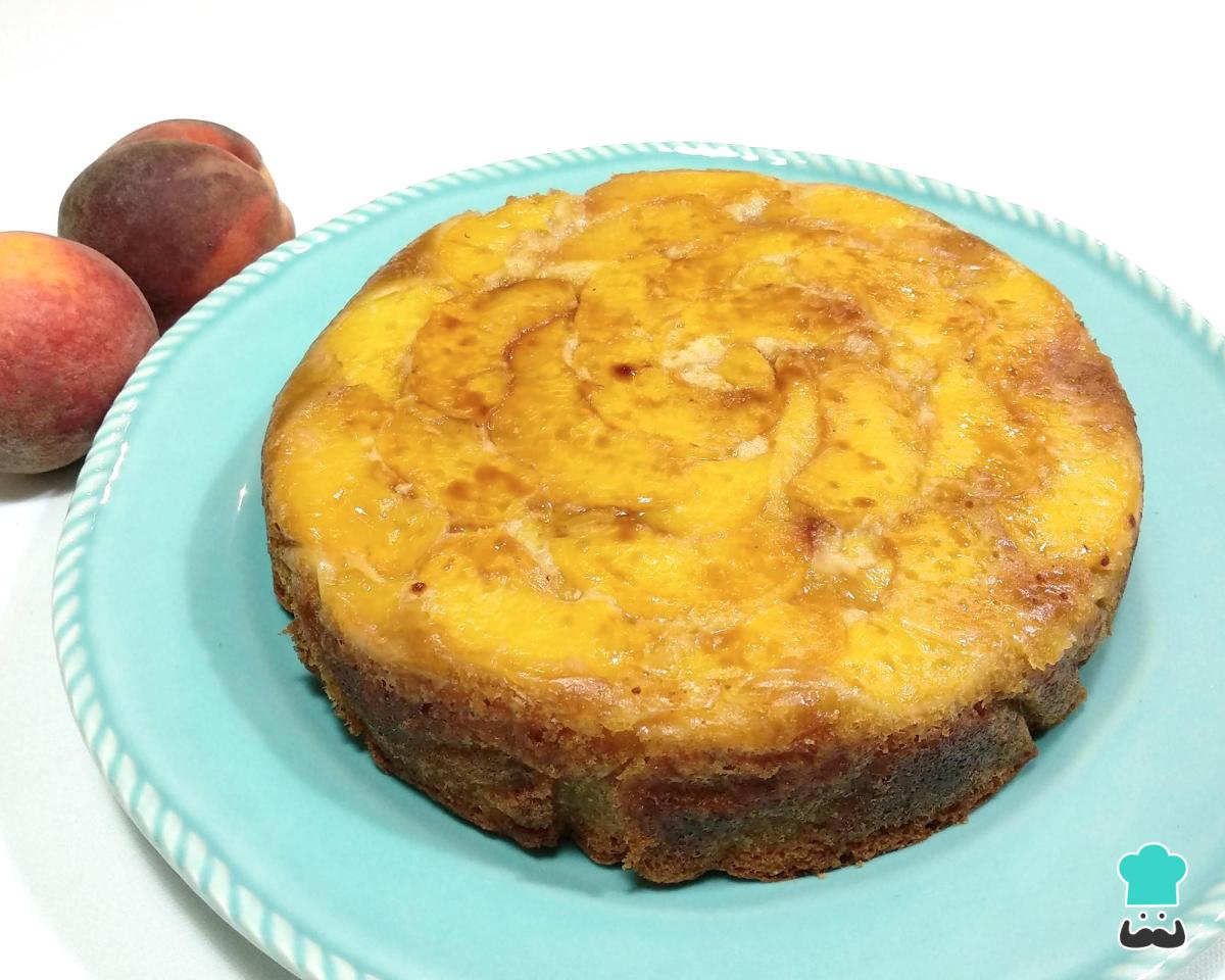 Recette de gâteau aux pêches sans yaourt
