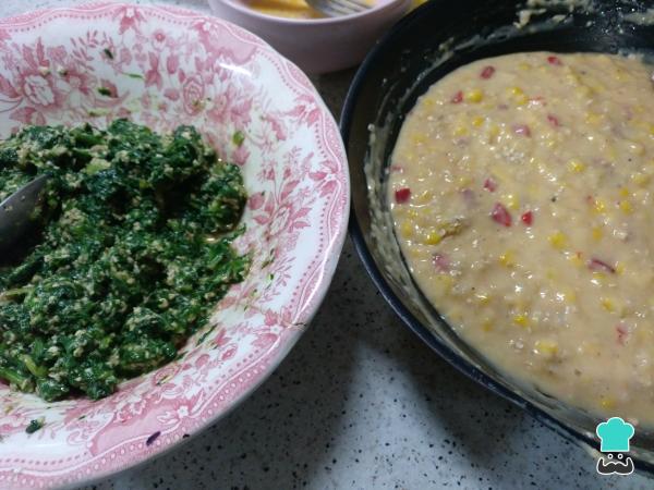 Recette de Gâteau humita et épinards - Étape 1
