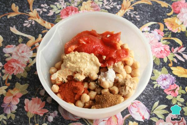 Recette de houmous aux poivrons rôtis - Étape 3