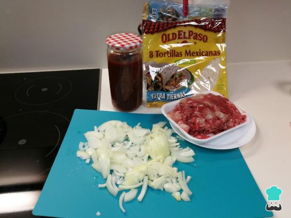 Recette de Fajitas au bœuf haché - Étape 1