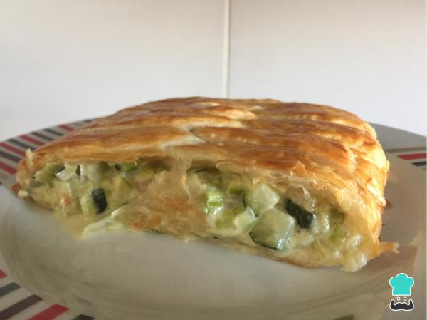 Recette Feuilleté de poireaux, chèvre, courgettes et crevettes - Étape 6