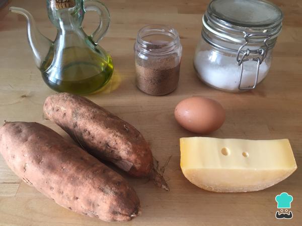 Recette des Croquettes de Patate Douce et Fromage étape par étape - Étape 1