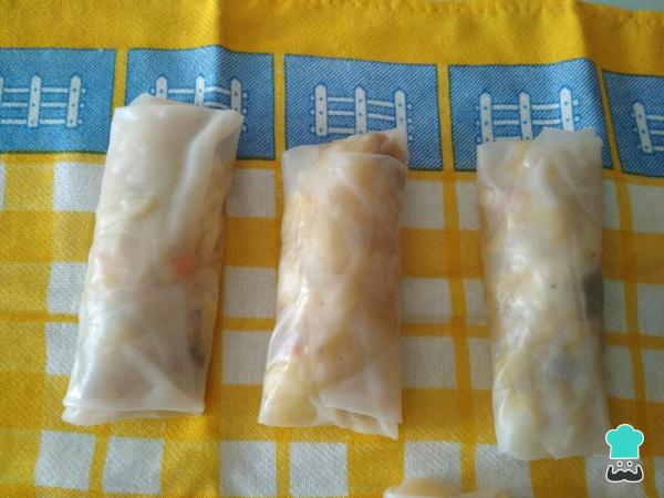 Recette de Rouleaux de Printemps aux Gaufrettes de Riz - Étape 3