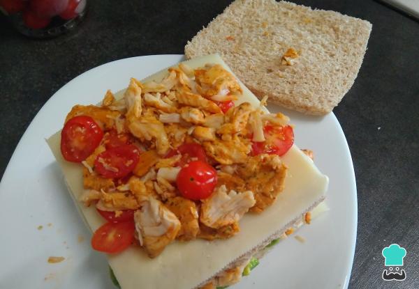 Recette de sandwich au poulet râpé – Étape 5