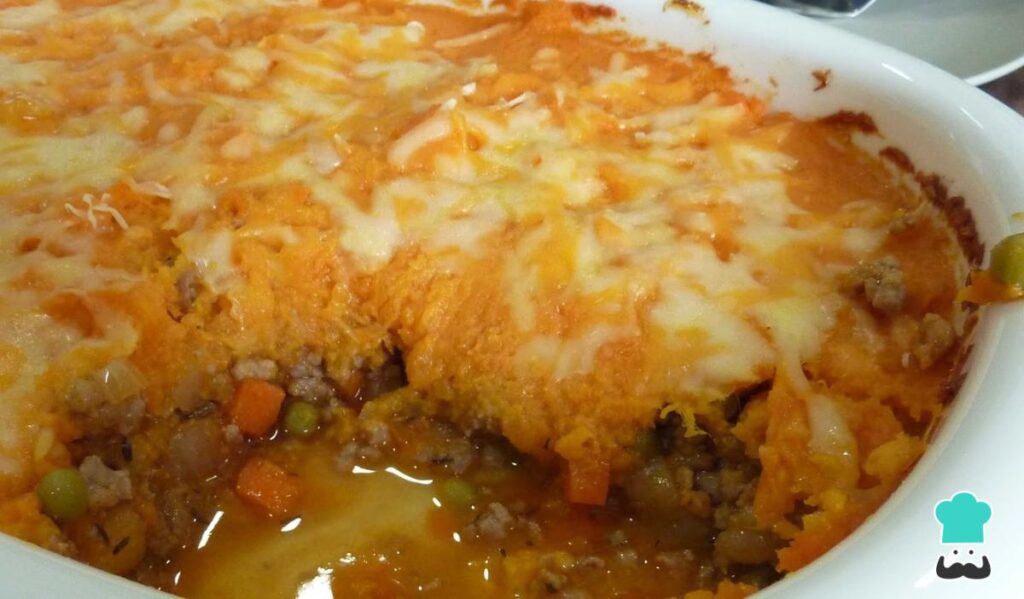 Recette de Pain de viande avec purée de pommes de terre, patates douces et potiron