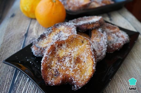 Recette de Torrijas au lait et jus d'orange