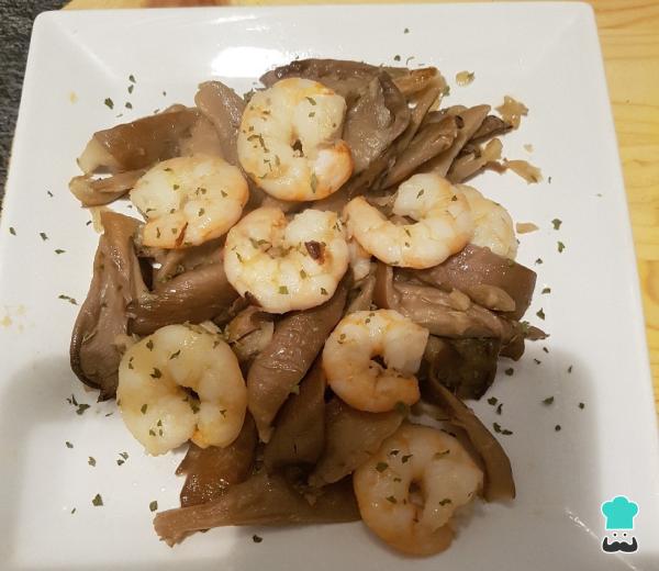 Recette de champignons à l'ail et aux crevettes