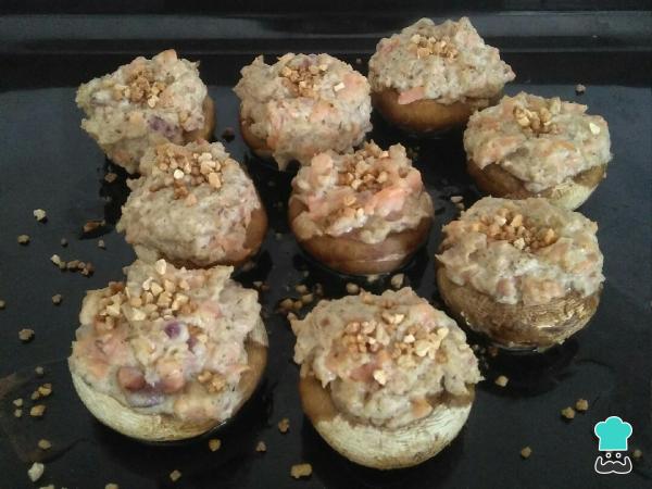 Recette de champignons farcis au saumon