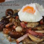 Recette de champignons sautés à l'œuf poché
