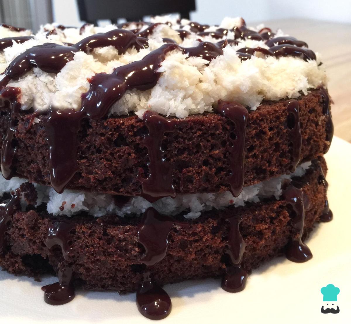 Recette de gâteau au chocolat et noix de coco râpée