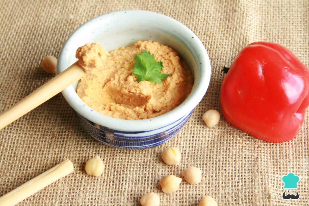 Recette de houmous aux poivrons rôtis