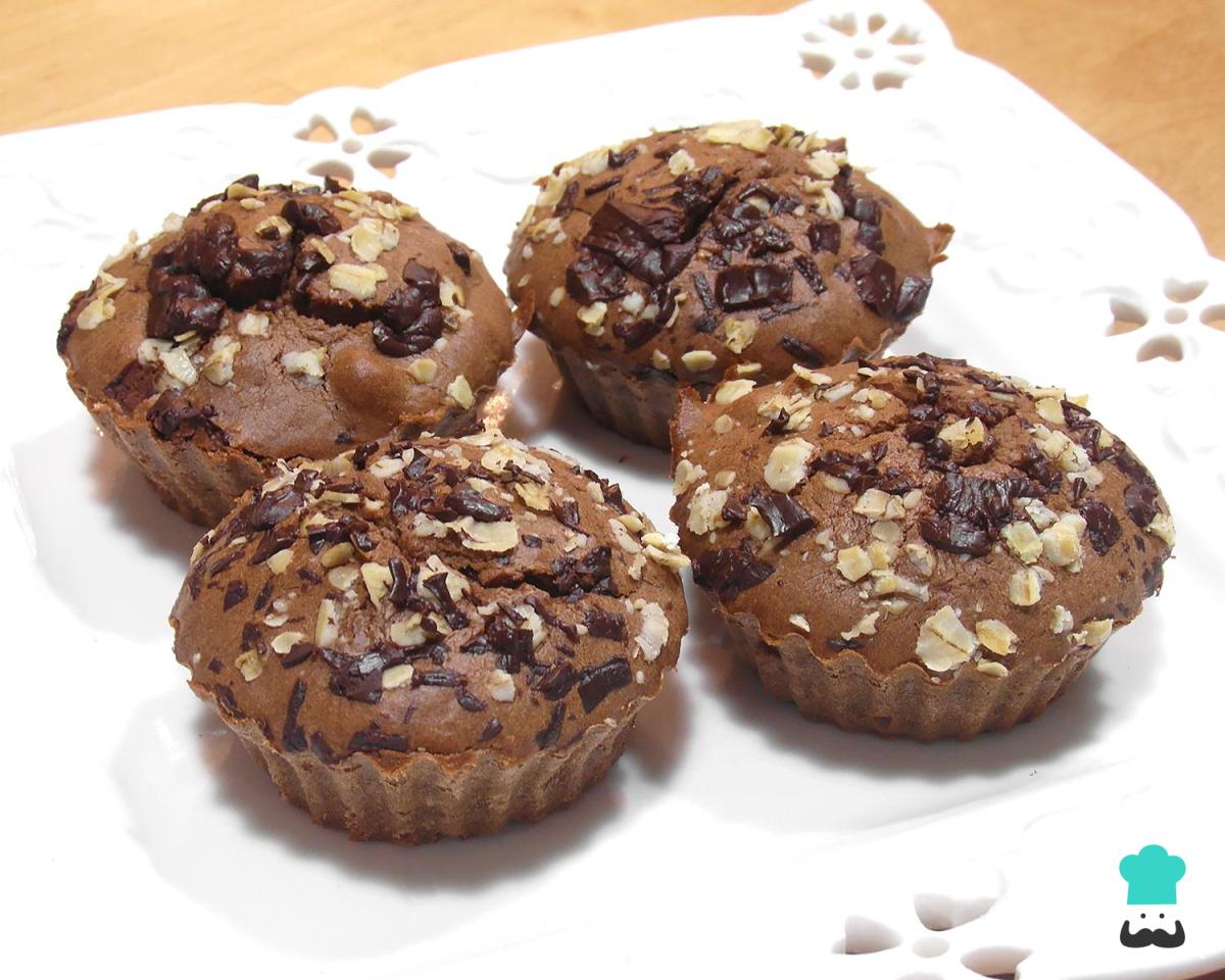 Recette de muffins fitness au chocolat et à l'avoine