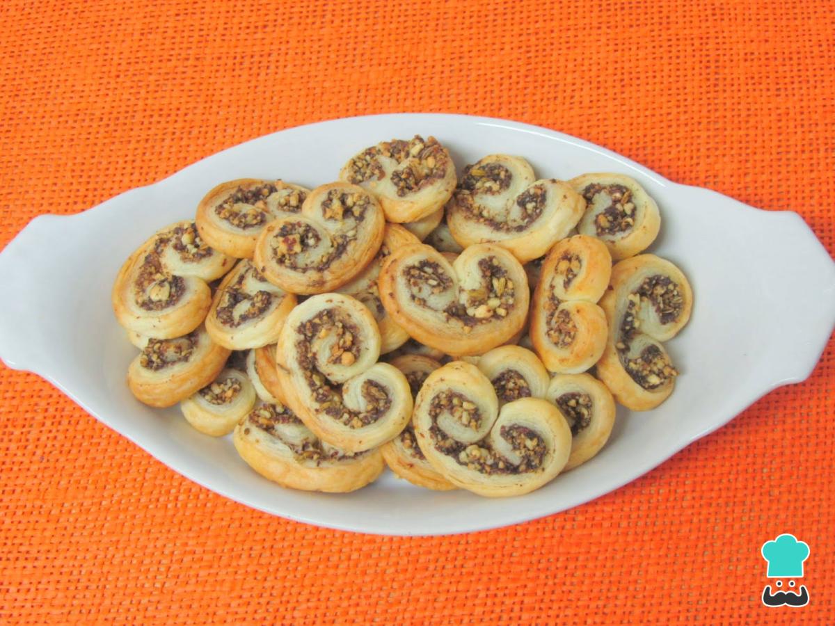 Recette de palmitas en pâte feuilletée salée